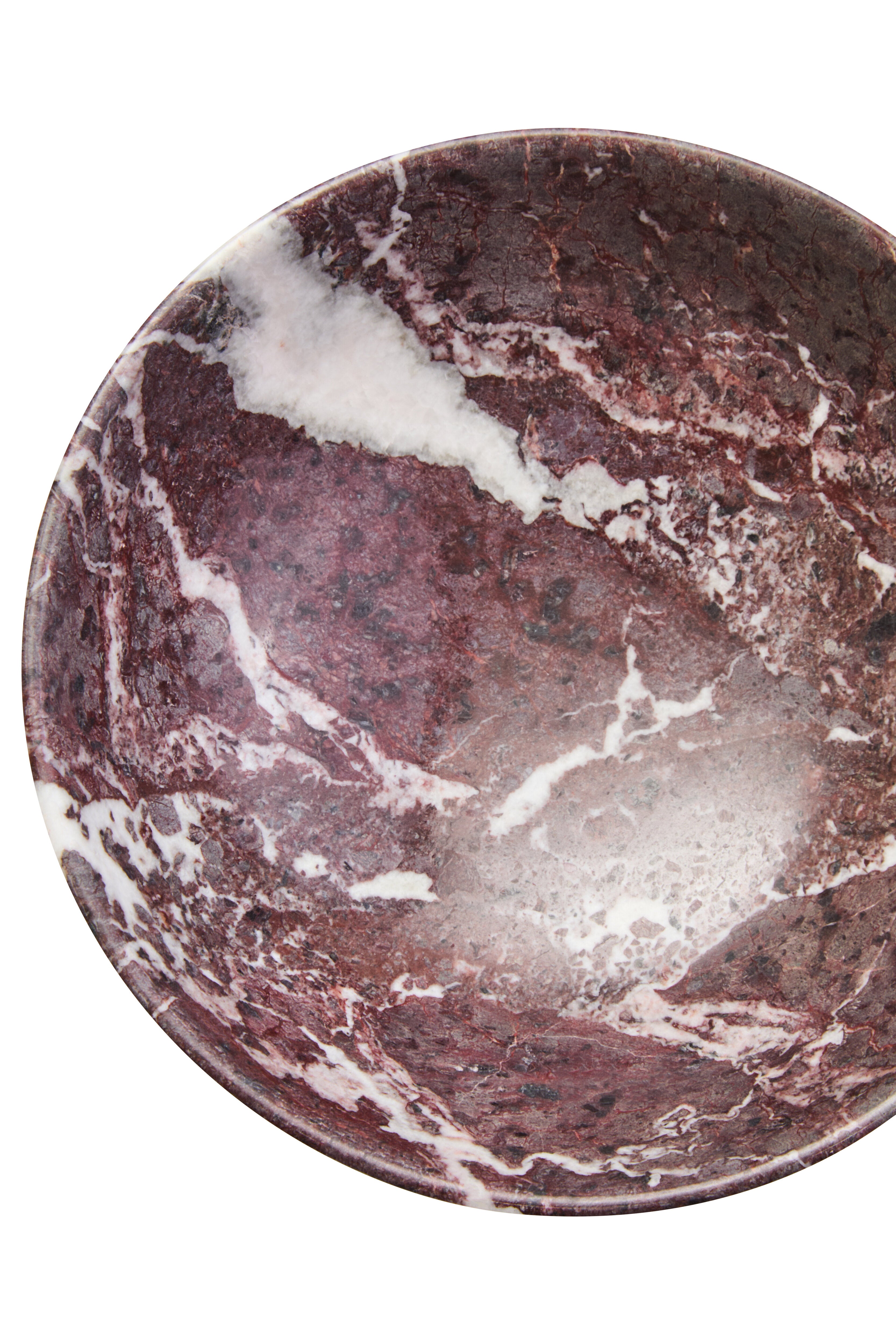 Karter Red & White Marble Bowl